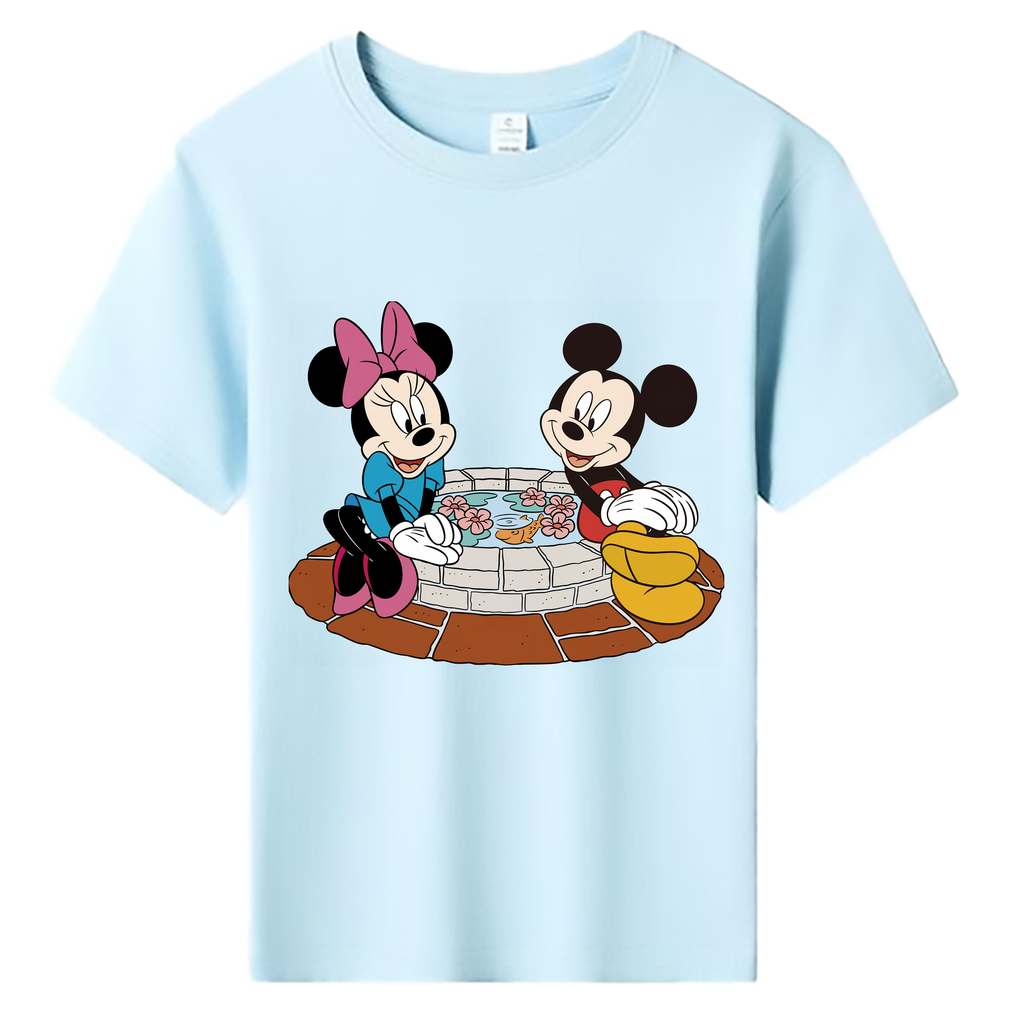 （画像用） ミッキーマウス Mickey Mouse 綿100％キッズTシャツ（フロントプリント）